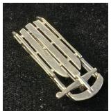 Miniature Sterling Silver Snow Sled (Pin with broken piece)