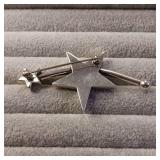 Sterling Silver Shooting Star Pin ::