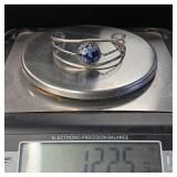 Blue Lapis Lazuli Stone in Sterling Silver Bracelet :: 16.55 mm Stone