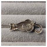 Sterling Silver Cat Pin :: Jezlaine :: Kitty Breech Pin