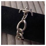Sterling Silver ECCO Heavy Chain :: 13.5 mm wide :: Toggle Clasp :: Over 7.5 inches in length