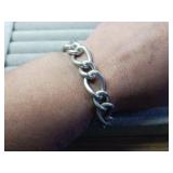 Sterling Silver ECCO Heavy Chain :: 13.5 mm wide :: Toggle Clasp :: Over 7.5 inches in length