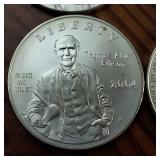 Lot of 6 :: 90% Silver Dollars:  Multiple Year U.S. Mint commemorative coin honoring Great Men!