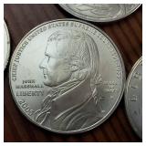 Lot of 6 :: 90% Silver Dollars:  Multiple Year U.S. Mint commemorative coin honoring Great Men!