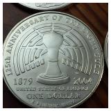 Lot of 6 :: 90% Silver Dollars:  Multiple Year U.S. Mint commemorative coin honoring Great Men!