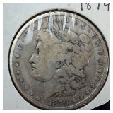 Lot of 2 :: 1879 Morgan silver dollars :: Weight: 26.7 grams 90% silver :: Popular by the US Mint!