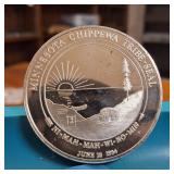 1975 Silver Bullion :: (RARE) :: .999 Fine Silver ::  'Sovereign Nation of the Minnesota Chippewa'