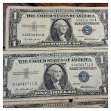 Lot of 16: 1957 Series Silver Certificates :: Not FRN'S :: circulated condition :: BLUE SEALS!