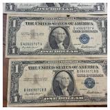 Lot of 16: 1957 Series Silver Certificates :: Not FRN'S :: circulated condition :: BLUE SEALS!