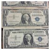 Lot of 16: 1957 Series Silver Certificates :: Not FRN'S :: circulated condition :: BLUE SEALS!