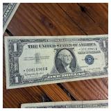 Lot of 10 x 1957b Series Silver Certificates :: Not FRN'S :: includes a star note :: BLUE SEALS!