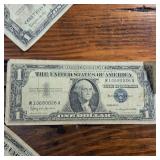 Lot of 10 x 1957b Series Silver Certificates :: Not FRN'S :: includes a star note :: BLUE SEALS!