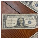Lot of 10 x 1957b Series Silver Certificates :: Not FRN'S :: includes a star note :: BLUE SEALS!