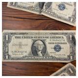 Lot of 10 x 1957b Series Silver Certificates :: Not FRN'S :: includes a star note :: BLUE SEALS!