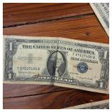 Lot of 10 x 1957b Series Silver Certificates :: Not FRN'S :: includes a star note :: BLUE SEALS!
