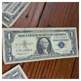 Lot of 10 x 1957b Series Silver Certificates :: Not FRN'S :: includes a star note :: BLUE SEALS!
