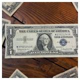 Lot of 10 x 1957b Series Silver Certificates :: Not FRN'S :: includes a star note :: BLUE SEALS!