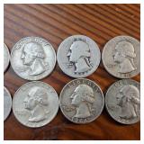Pre-1965 90% Constitutional Silver Quarters ::  10 coins total various years and conditions