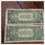1935H & 1957B Series Silver Certificates :: circulated condition :: BLUE SEALS! :: 2 Notes!