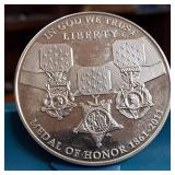 US Mint :: 'LIBERTY', 'IN GOD WE TRUST', and 'MEDAL OF HONOR 1861-2011 90% Silver