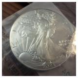 Lot of 2 total BU 2024 American Silver Eagles :: .999 Silver :: Weight: 31.1 g Diameter: 40.6 mm