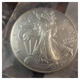 Lot of 2 total BU 2024 American Silver Eagles :: .999 Silver :: Weight: 31.1 g Diameter: 40.6 mm