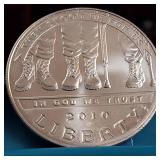 2010 Liberty West Point US Mint $1 Dollar : Disabled for Life Veterans 90% Silver :: 26.73 grams