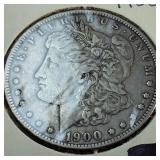 Lot of 2 :: 1900 Morgan silver dollars :: Weight: 26.7 grams 90% silver :: produced by the US Mint!