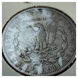 Lot of 2 :: 1900 Morgan silver dollars :: Weight: 26.7 grams 90% silver :: produced by the US Mint!