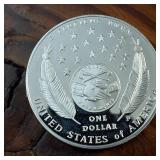 2004 Lewis and Clark Silver Dollar is a 90% silver commemorative coin :: 26.730 grams