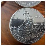 Large Lot (10 coins) Bright Uncirculated 1984 ENGELHARD 1 oz .999 Bullion :: Prospector