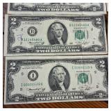 Large Lot (9 Notes) :: 1976 $2 Federal Reserve Notes