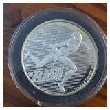 (1987) 1 Troy Ounce .999 Silver Round featuring FLASH AMC Mint Cartoon Celebrity Series