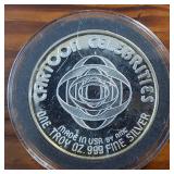 (1987) 1 Troy Ounce .999 Silver Round WONDER WOMAN AMC Mint Cartoon Celebrity Series