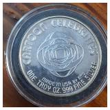 (1987) 1 Troy Ounce .999 Silver Round featuring LOIS LANE AMC Mint Cartoon Celebrity Series