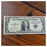 Silver Certificate Blue Seal Banknote  1935H series