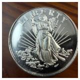 1 Troy Ounce Bullion Liberty :: Made in USA :: .999 Fine Silver