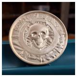 Incredible 2 Troy oz .999 Fine Silver Bullion Specialty Coin :: No Prey No Pay ::  SKULL!