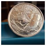 Incredible 2 Troy oz .999 Fine Silver Bullion Specialty Coin ::  No Prey No Pay ::  SKULL!