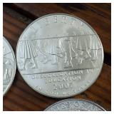 Lot of 6 :: 90% Silver Dollars:  Multiple Year U.S. Mint commemorative coin honoring History!