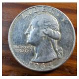 Constitutional Silver Quarter :: 1964 Washington :: 90% Silver