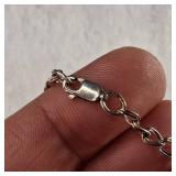7 inch Double Link Sterling Chain Bracelet - 3.0g