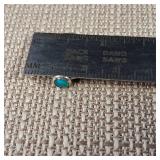 Sterling Silver - Turquoise 'Stacker' ring - 6mm stone - 1.4g