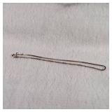 1mm Box Chain - Sterling SIlver Bracelet - 8inch - 1.69g