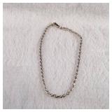 Quality Italy Made - 7inch - Rope Chain Bracelet - '070' Gauge = 3-3.5mm wide - 2.5g .925 Silver