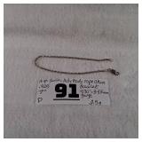 Quality Italy Made - 7inch - Rope Chain Bracelet - '070' Gauge = 3-3.5mm wide - 2.5g .925 Silver