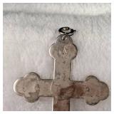 BELL Sterling - Stamped Silver Cross - 2.25inches tall - 5.79g - .925