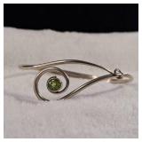 Unique 'Slip-on' Contemporary Design Bracelet - PERIDOT  11.2g