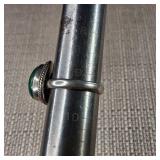 Pear or Tear Shaped - Malachite Sterling Silver Ring - Sz 9.25 - 6.3g