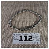 Large MENS - Sterling Link Bracelet - Awesome Key style security clasp -  36g  Stamped 925